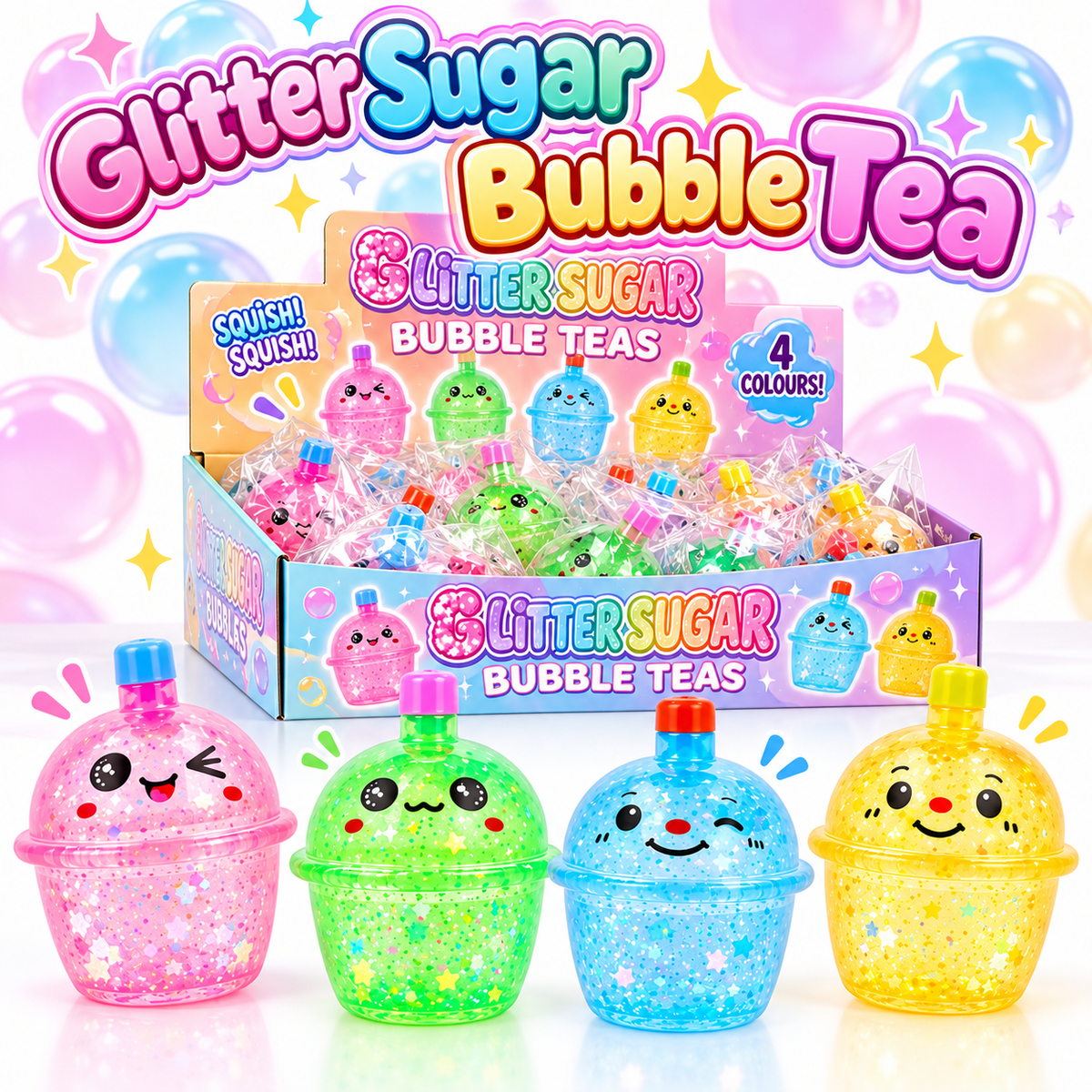 Squishy Glitter Sugar Bubble Tea