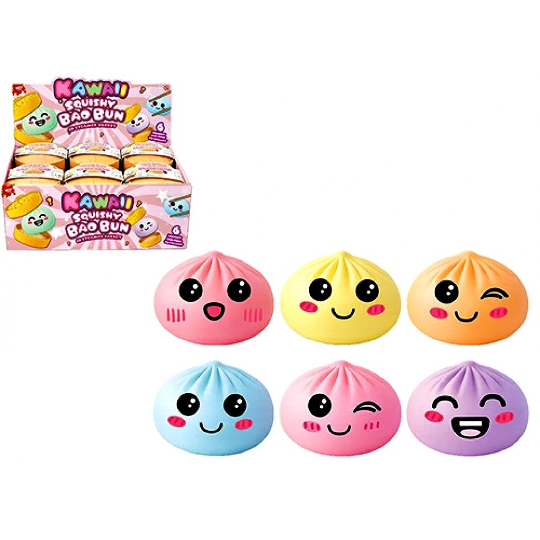 Kawaii Squishy Bao Buns - Neon or Pastel Editions - Sugar Filled