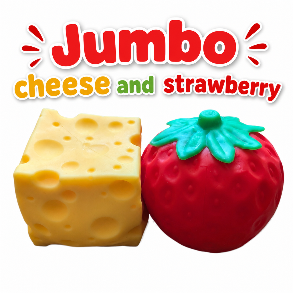 Jumbo Cheese & Strawberry Squishy