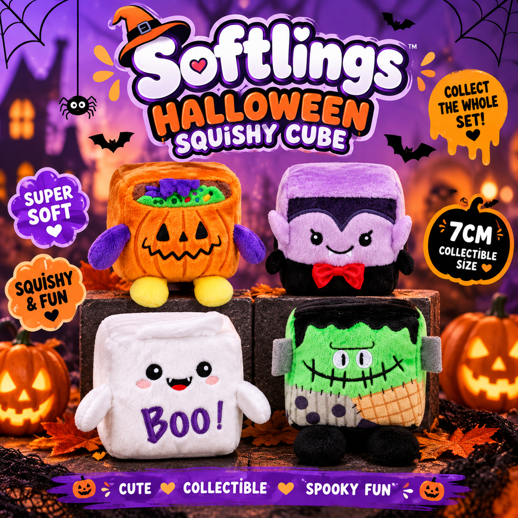 Softlings Halloween Squishy Cube - 7cm